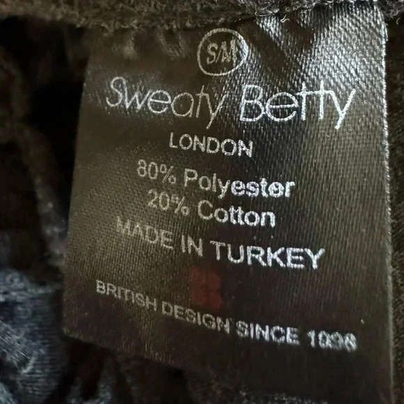 Sweaty Betty Women's  S / M Tank Top Dark Grey Fringe Back Polyester Cotton - Picture 5 of 8